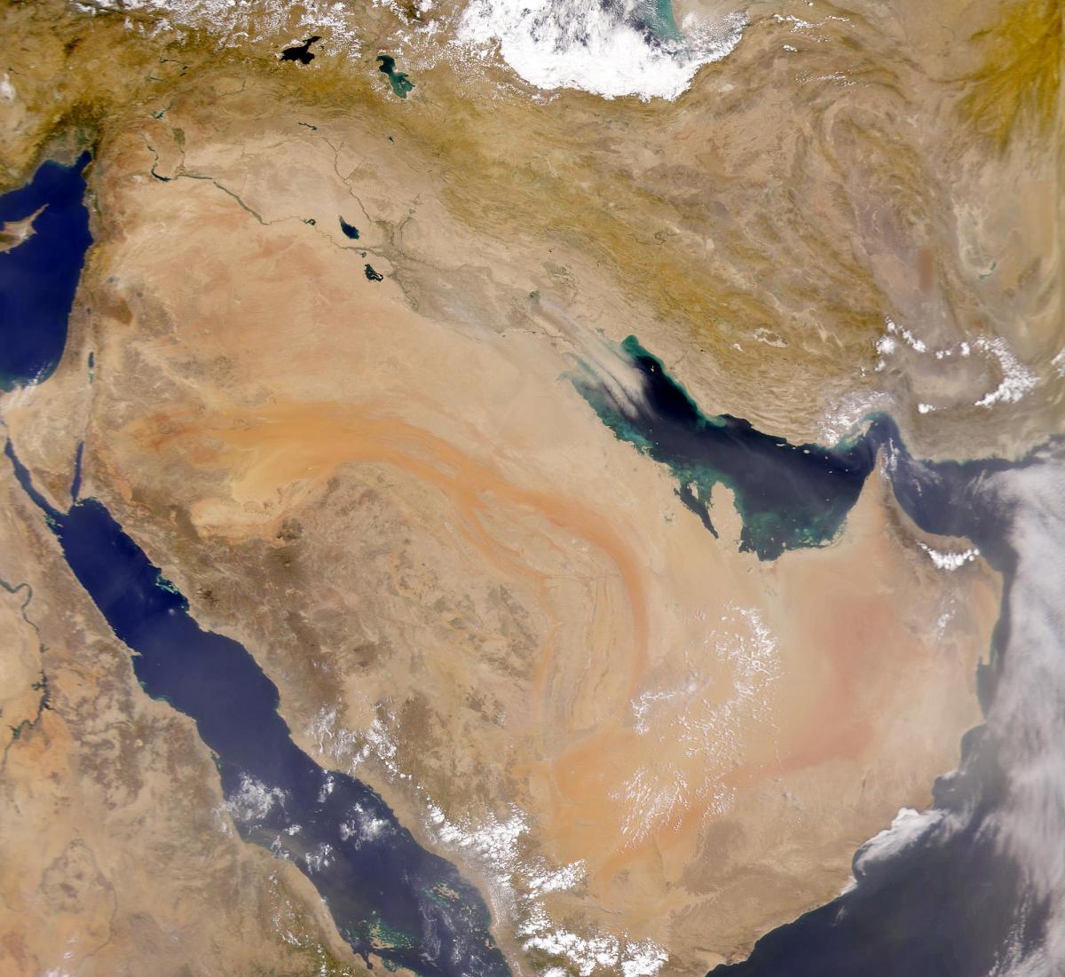 Kaart van Saudi-Arabië satelliet