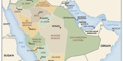 Qassim Saoedi-Arabië kaart