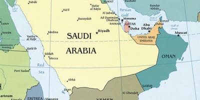 Kaart van de hoofdstad van Saoedi-Arabië