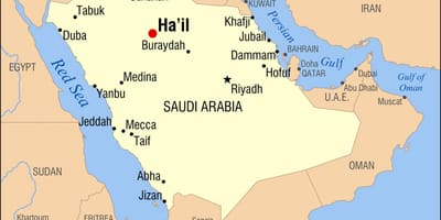 Hagel KSA kaart