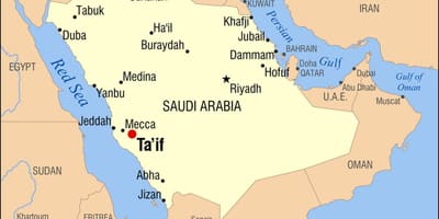 Saoedi-Arabië stad taif kaart