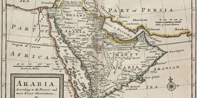 Kaart van het oude Saoedi-Arabië