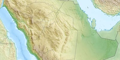 Kaart van Saudi-Arabië bergen