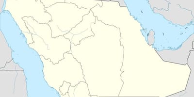 Kaart van Saudi-Arabië in