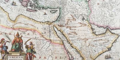 Oude kaart van Saudi-Arabië