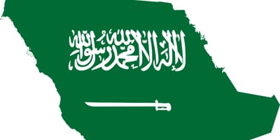 Saoedi-Arabië de vlag van de kaart
