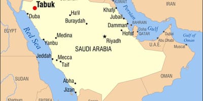 Tabuk KSA kaart